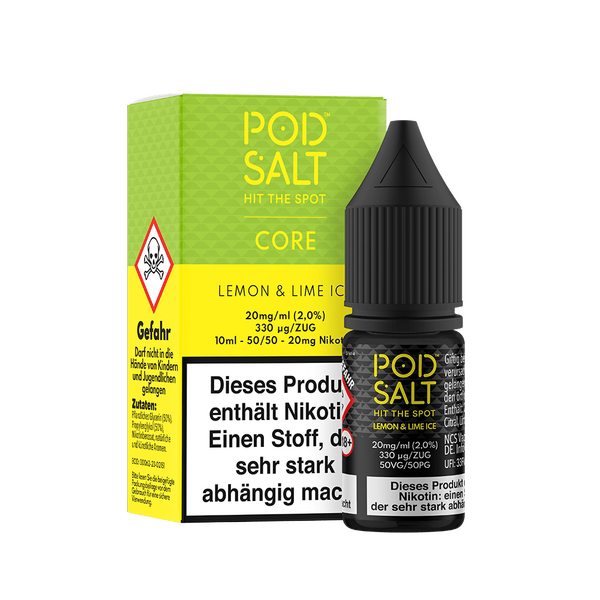 Liquid Lemon & Lime Ice - Pod Salt Core Nikotinsalz 20mg