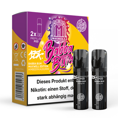 2x 187 Strassenbande Einweg Pod Babba Bum Maxwell Edition 20mg Nikotinsalz 2ml