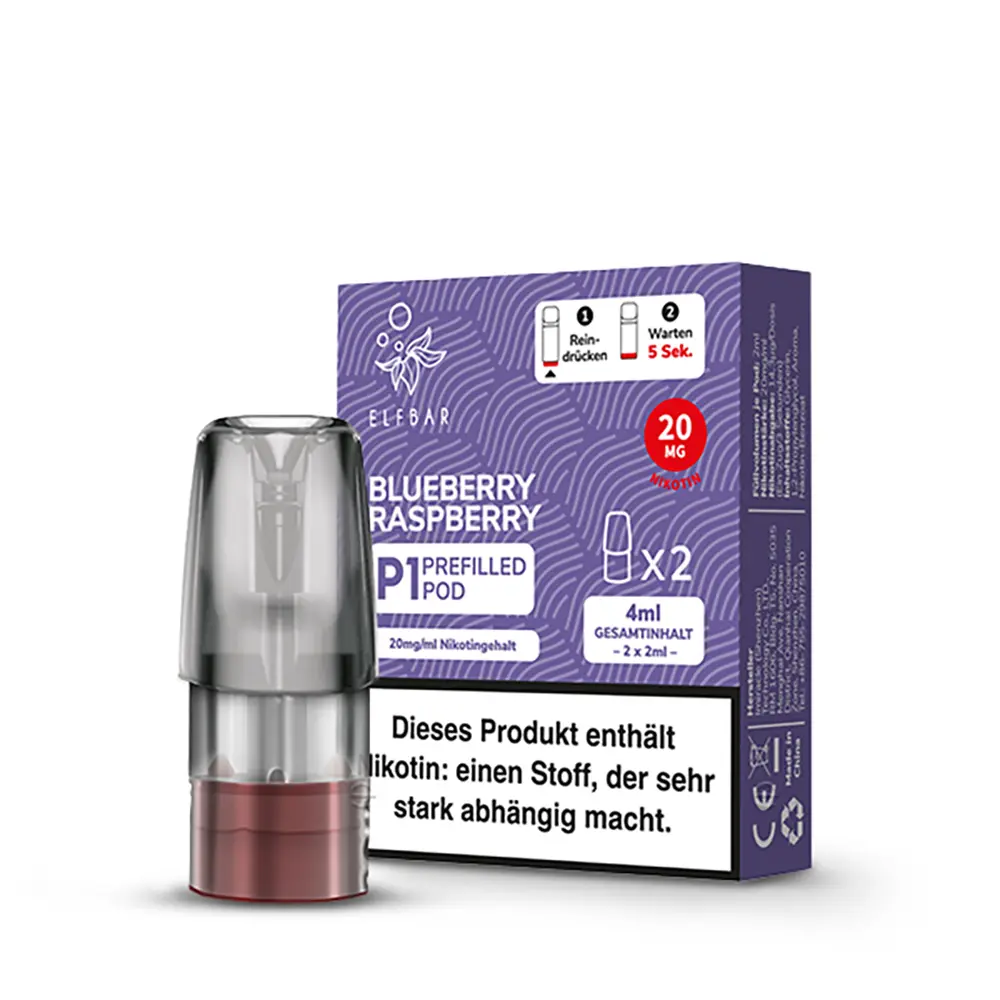 Elfbar - Mate 500 Pods Blueberry Raspberry Nikotinsalz 20mg