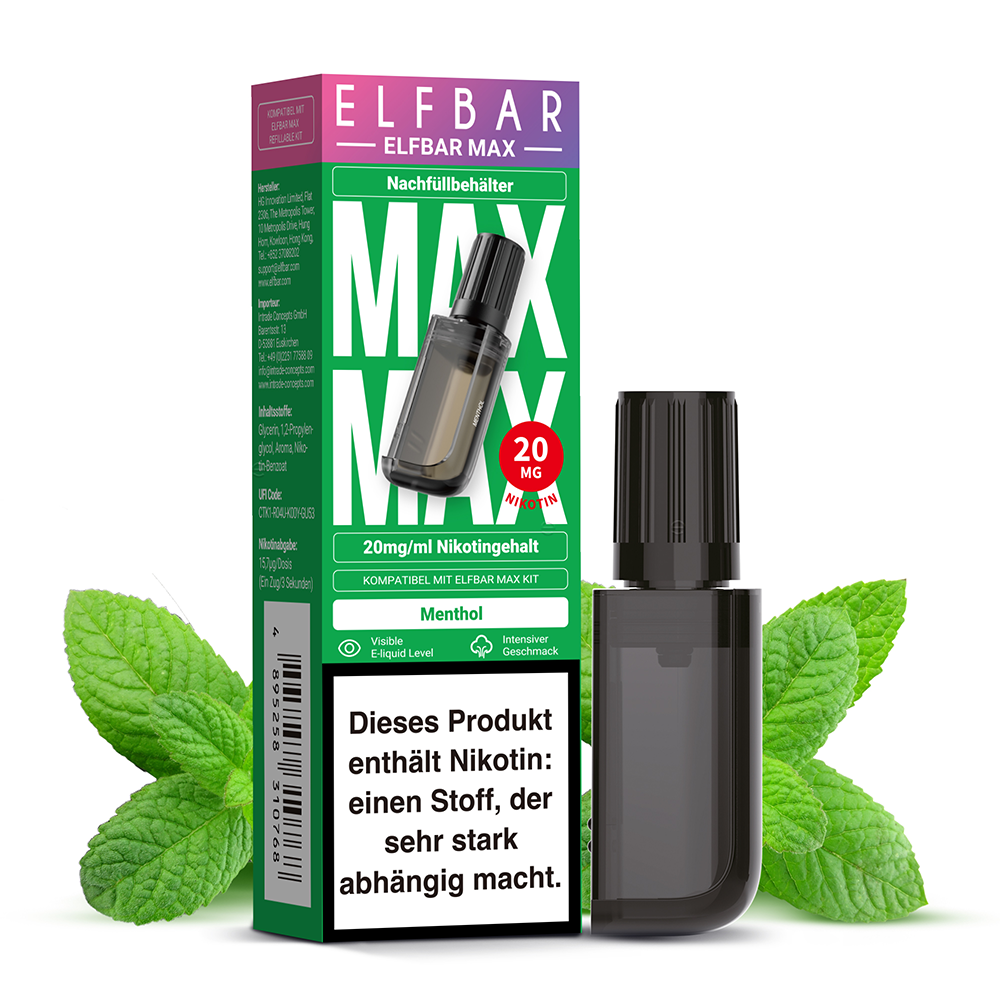 Elfbar MAX Refill Pod - Menthol - 20mg Nikotinsalz 10ml  C