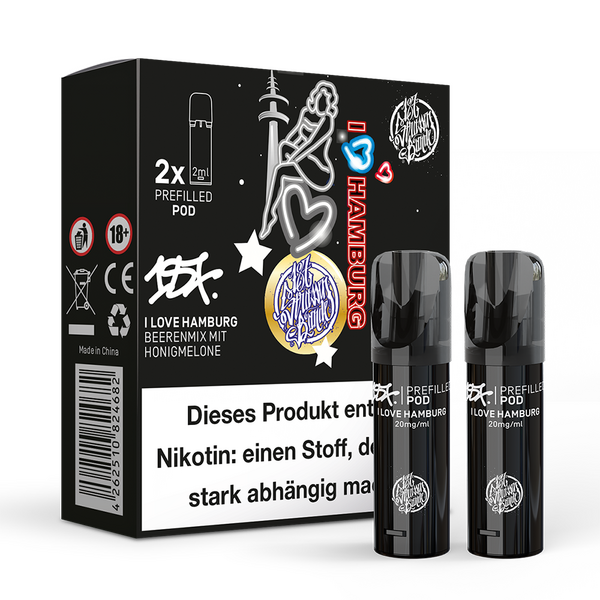 2x 187 Strassenbande Einweg Pod I Love Hamburg 20mg Nikotinsalz 2ml 2x 187 Strassenbande Einweg Pod I Love Hamburg 20mg Nikotinsalz 2ml