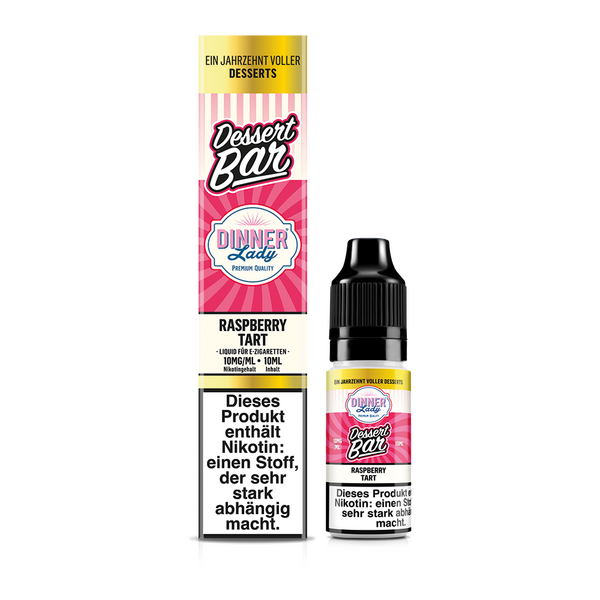 Dinner Lady Nikotinsalz Raspberry Tart 50/50 10ml Liquid 10mg
