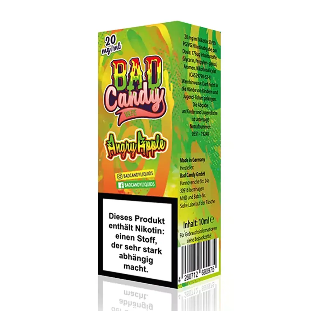 Liquid Angry Apple - Bad Candy Nikotinsalz Liquid Angry Apple - Bad Candy Nikotinsalz