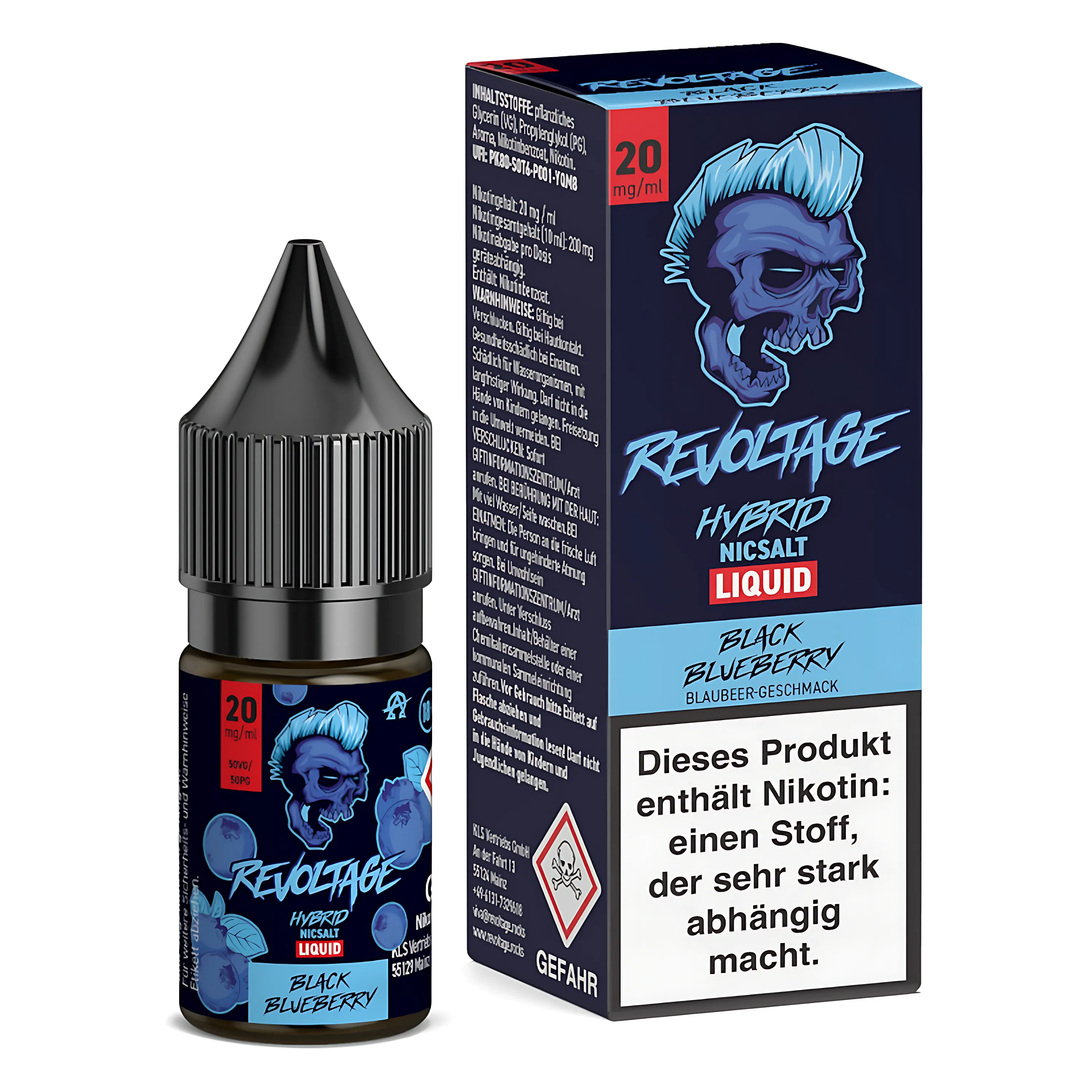 Liquid Black Blueberry - Revoltage Nikotinsalz 20mg Liquid Black Blueberry - Revoltage Nikotinsalz 20mg