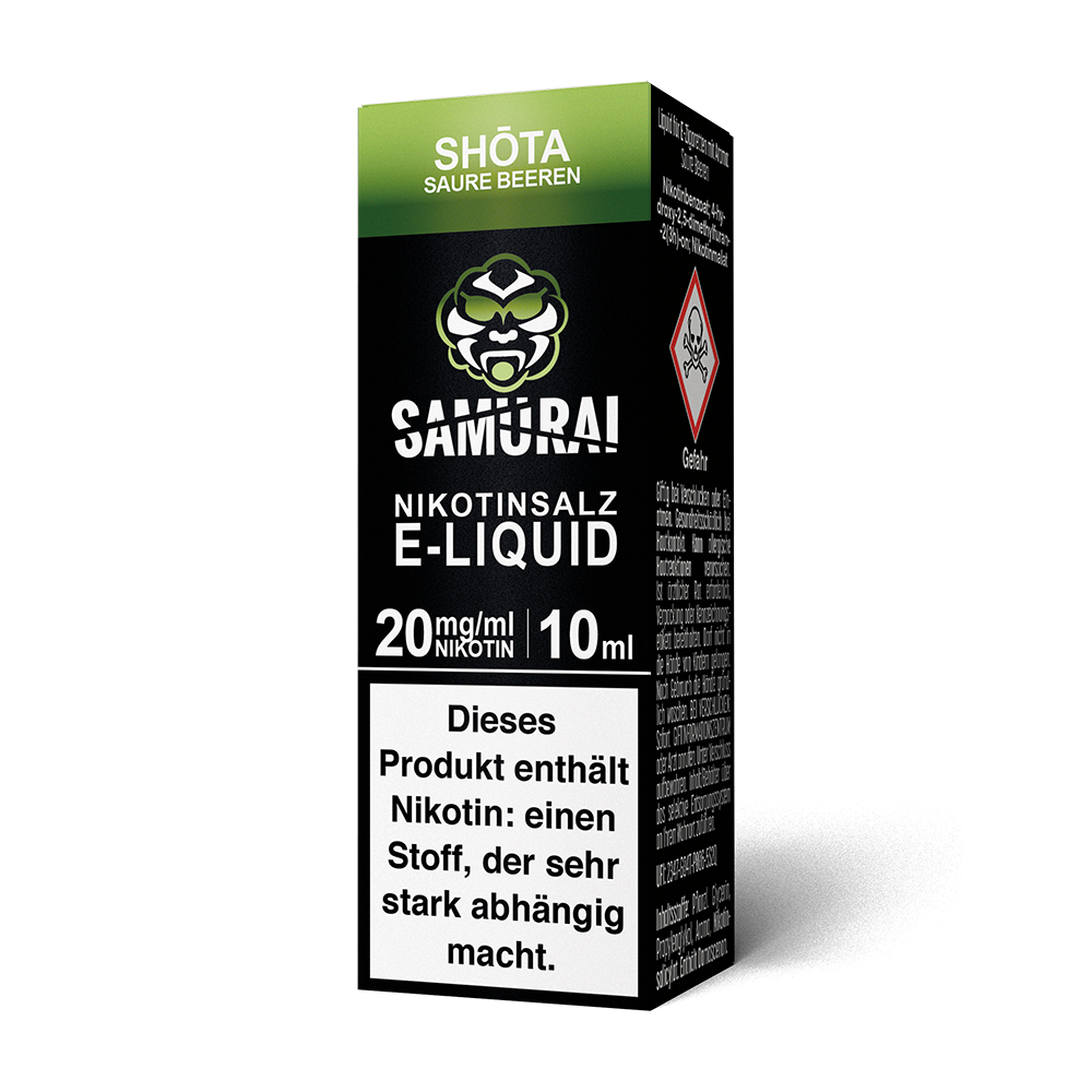 Liquid Shota Saure Beeren - Samurai Nikotinsalz 20mg