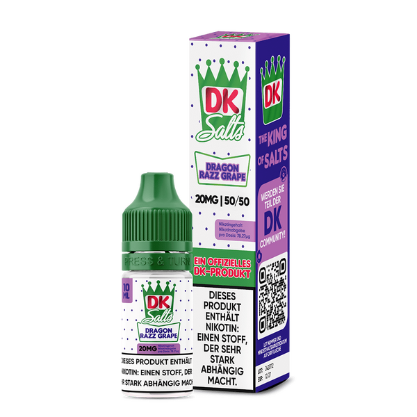 DK Salts Nikotinsalz - Dragon Razz Grape - Liquid 20mg 10ml  C
