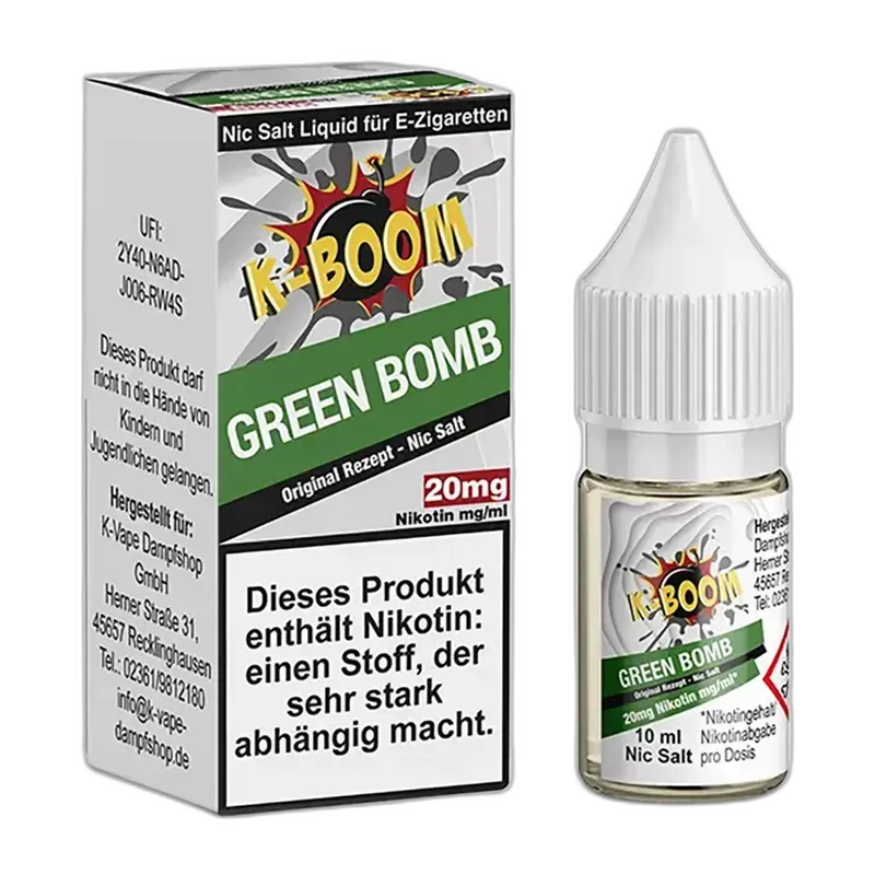 Liquid Green Bomb - K-Boom Nikotinsalz 20mg