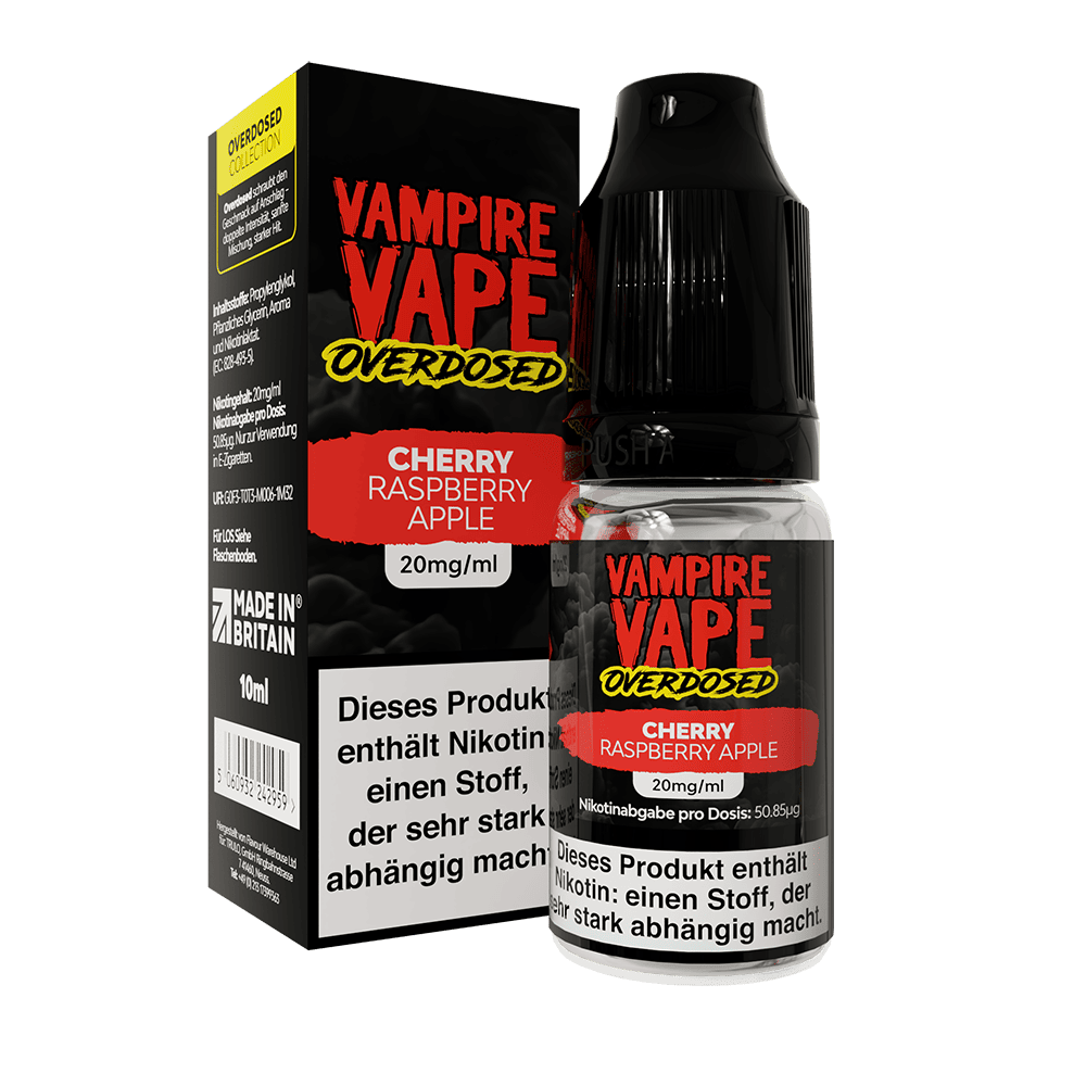 Vampire Vape Nikotinsalz - Cherry Raspberry Apple - Liquid 20mg 10ml  C