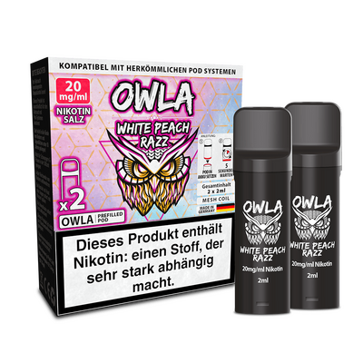OWLA Pod - White Peach Razz - 20mg Nikotinsalz OWLA Pod - White Peach Razz - 20mg Nikotinsalz