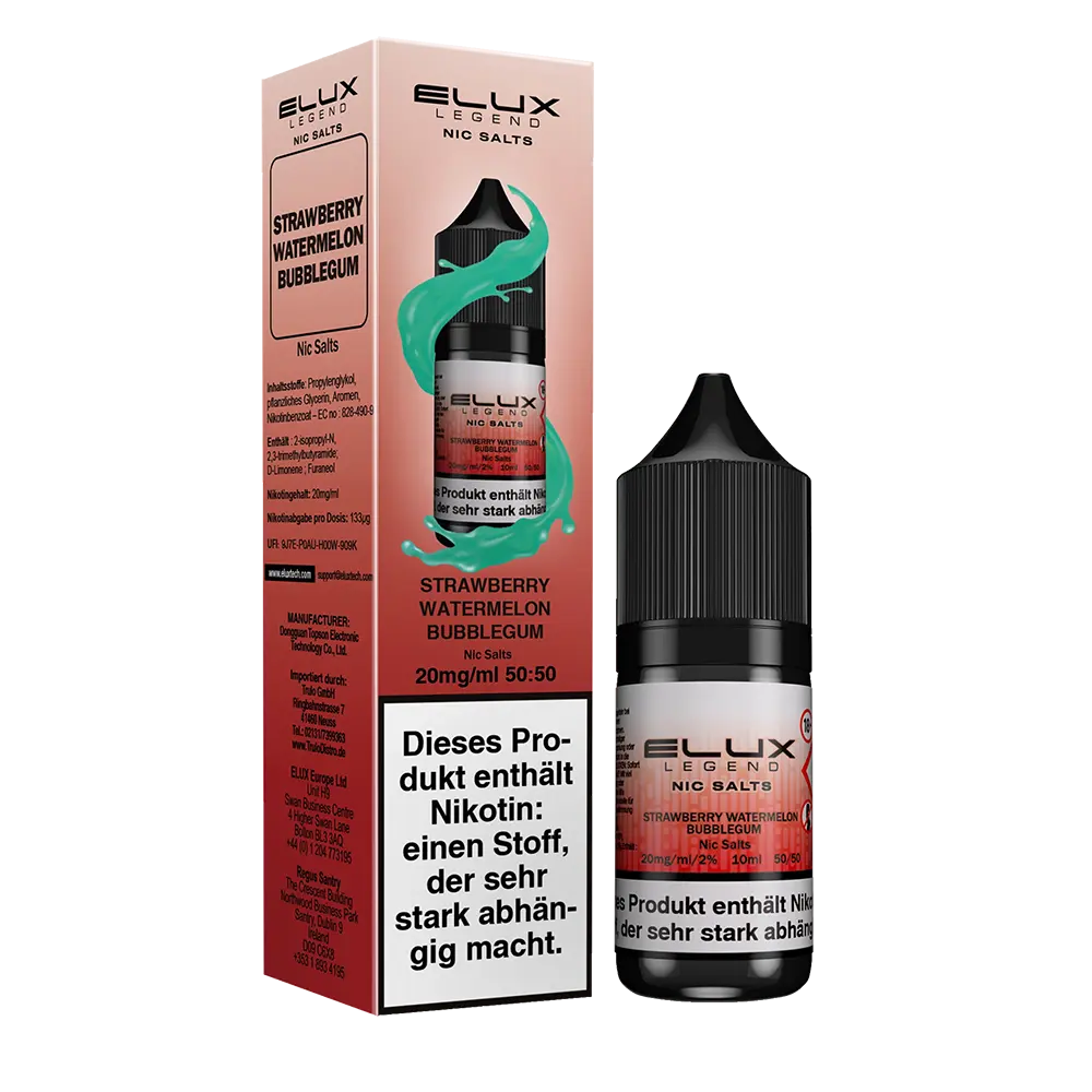 Liquid Strawberry Watermelon Bubblegum - Elux Nikotinsalz