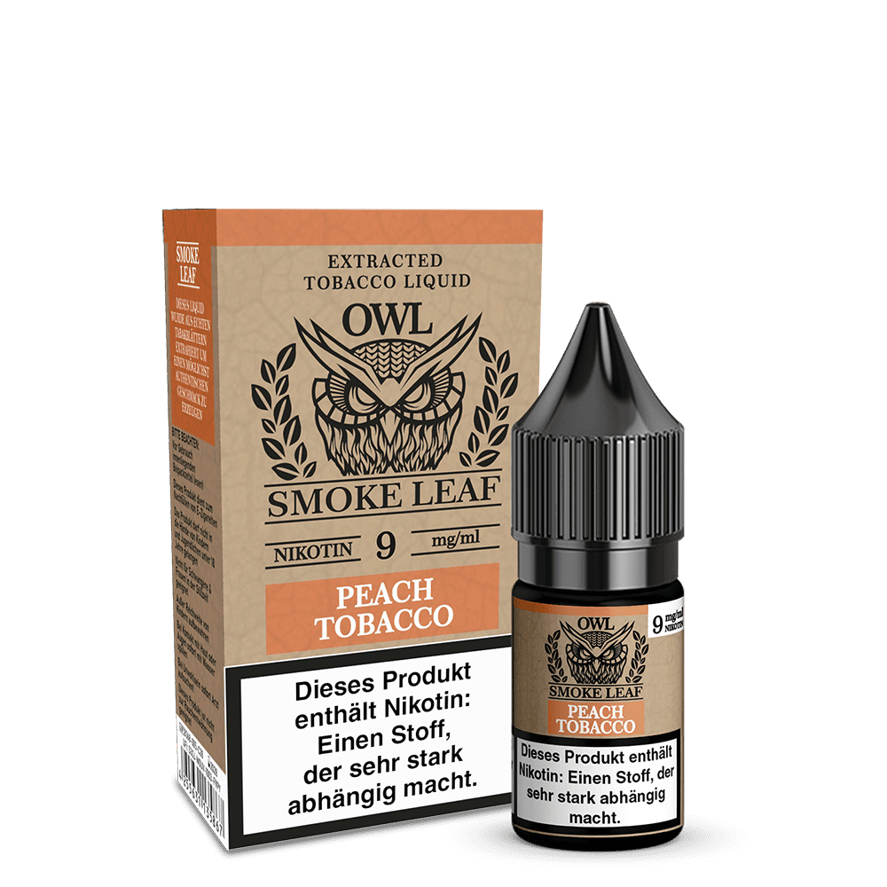 OWL Smoke Leaf Peach Tobacco Liquid 9mg