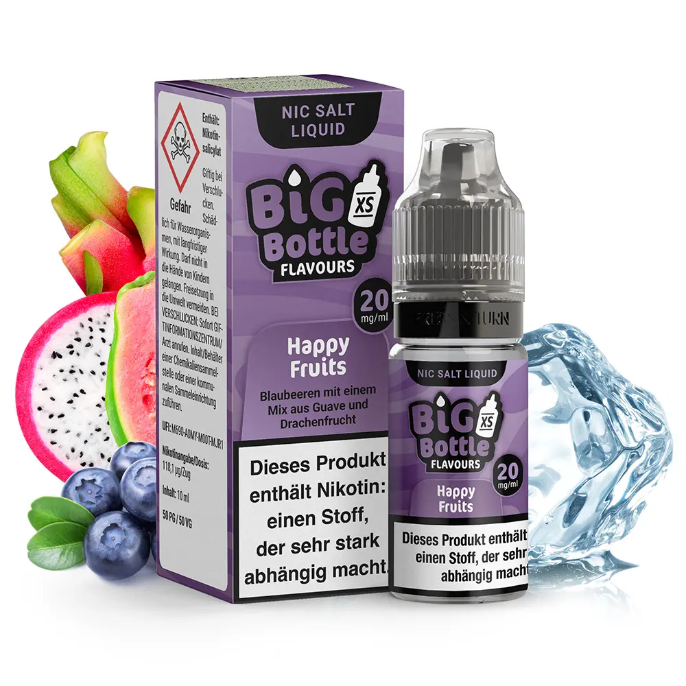 Liquid Happy Fruits - Big Bottle Flavours Nikotinsalz 20mg Liquid Happy Fruits - Big Bottle Flavours Nikotinsalz 20mg