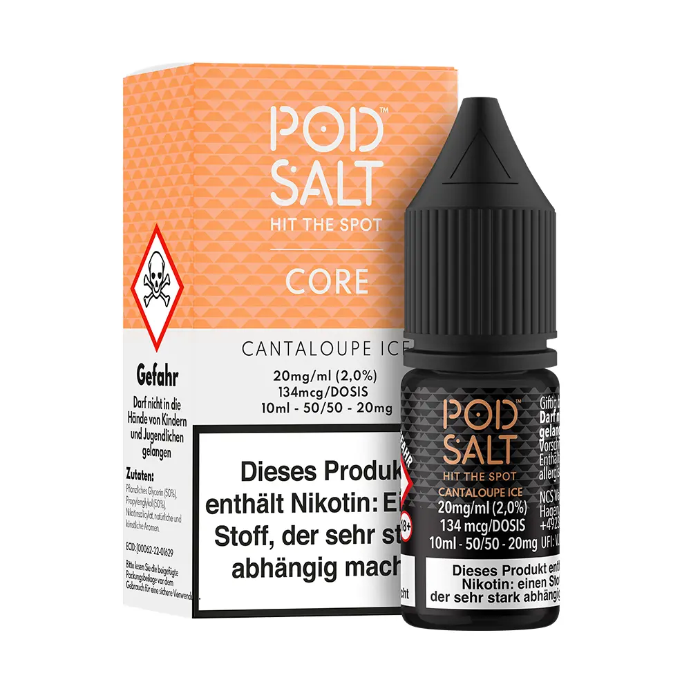 Liquid Cantaloupe Ice - Pod Salt Core Nikotinsalz