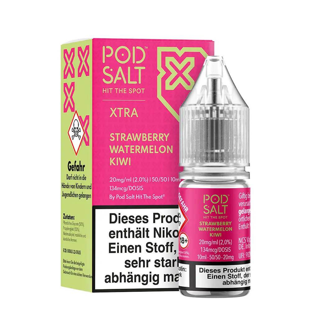 Liquid Strawberry Watermelon Kiwi - Pod Salt Xtra Nikotinsalz 20mg