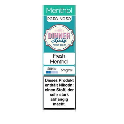Liquid Fresh Menthol - Dinner Lady 6mg Liquid Fresh Menthol - Dinner Lady 6mg