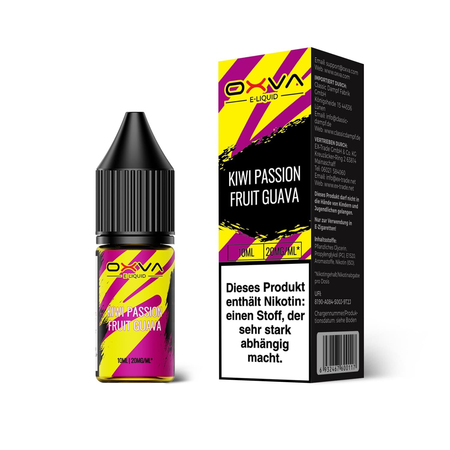 Liquid Kiwi Passion Fruit Guava - Oxva E-Liquid Nikotinsalz 20mg Liquid Kiwi Passion Fruit Guava - Oxva E-Liquid Nikotinsalz 20mg