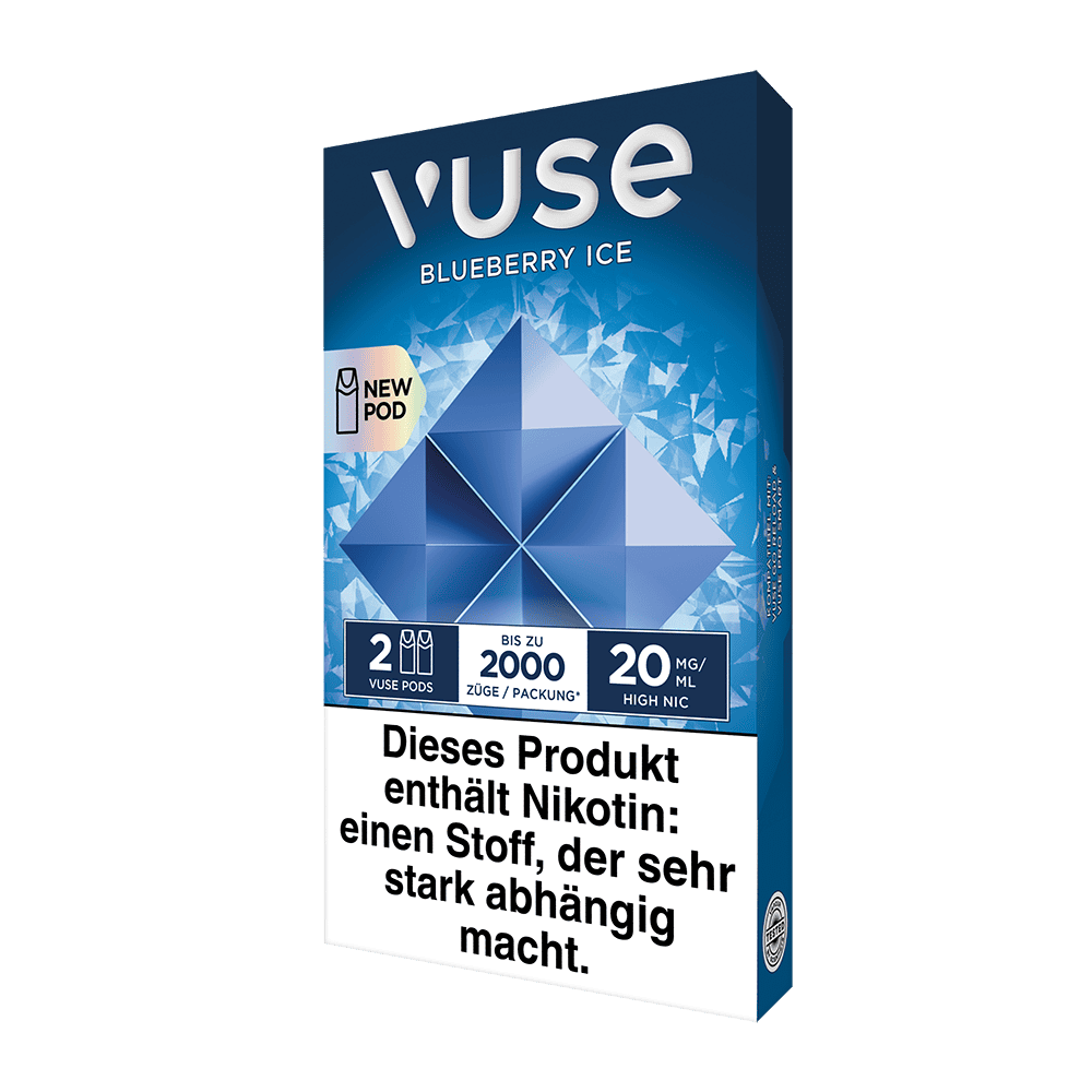 2x Vuse Pod Blueberry Ice 0mg 