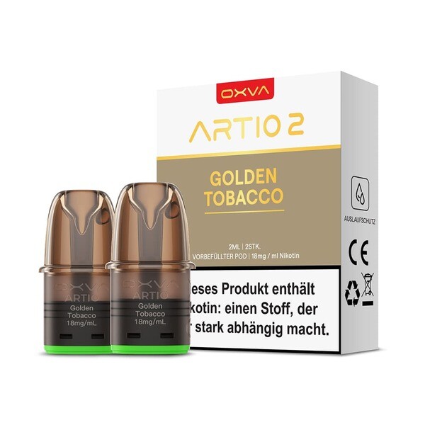 Oxva Artio 2 Einweg Pod Golden Tobacco 18mg Nikotinsalz 2ml Oxva Artio 2 Einweg Pod Golden Tobacco 18mg Nikotinsalz 2ml