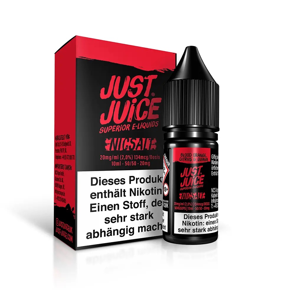 Just Juice Nikotinsalz - Blood Orange Citrus & Guava - 10ml 20mg