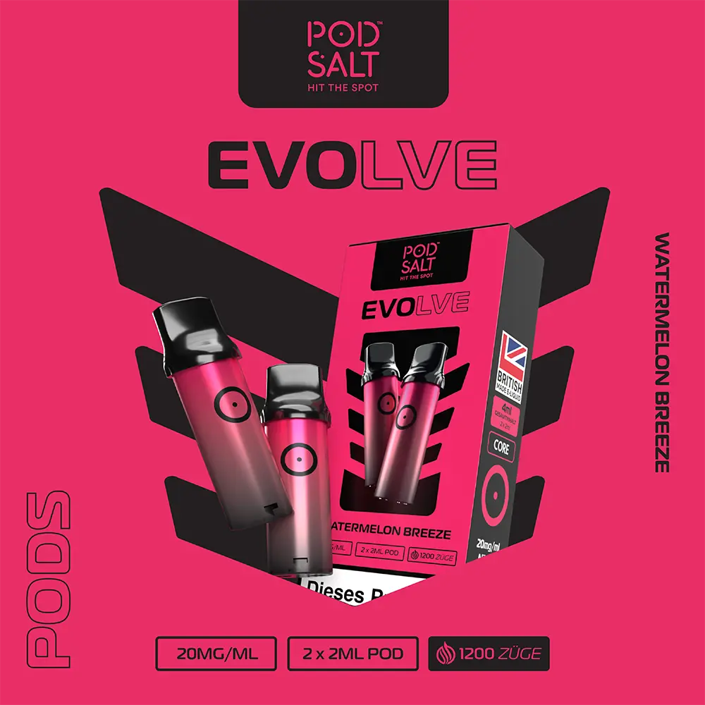 Pod Salt Evolve Pod - Watermelon Breeze - 20mg Nikotinsalz Pod Salt Evolve Pod - Watermelon Breeze - 20mg Nikotinsalz