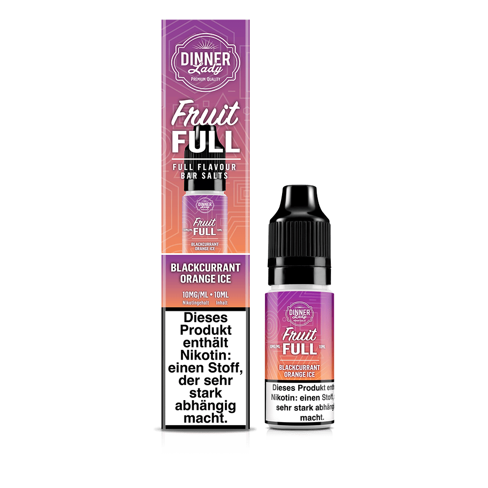 Dinner Lady Fruit Full Nikotinsalz - Blackcurrant Orange Ice - 10ml Liquid 10mg  D