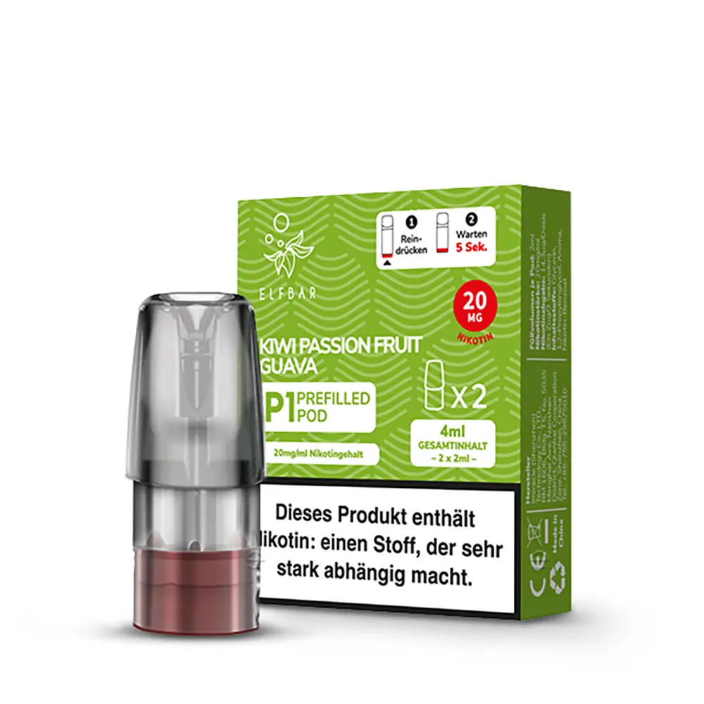 Elfbar - Mate 500 Pods Kiwi Passion Fruit Guava Nikotinsalz 20mg