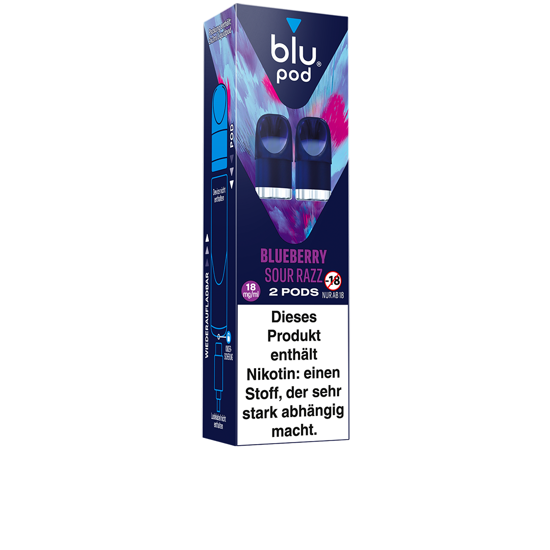 blu Pod BLUEBERRY SOUR RAZZ 18mg/ml blu Pod BLUEBERRY SOUR RAZZ 18mg/ml