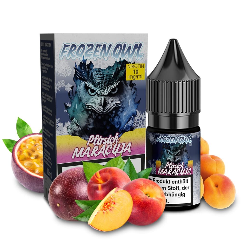 Liquid Pfirsich Maracuja - Frozen OWL Nikotinsalz