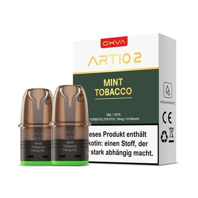 Oxva Artio 2 Einweg Pod Mint Tobacco 18mg Nikotinsalz 2ml Oxva Artio 2 Einweg Pod Mint Tobacco 18mg Nikotinsalz 2ml