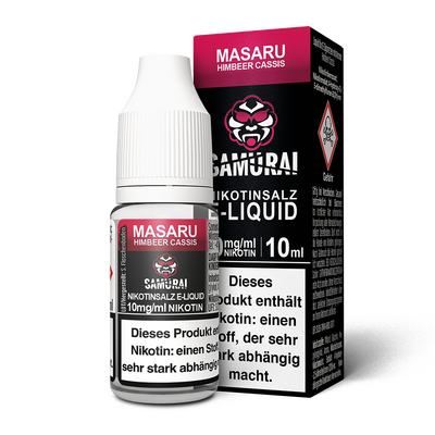 Liquid Masaru Himbeer Cassis - Samurai Nikotinsalz 10mg