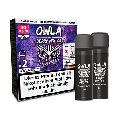 OWLA Pod - Berry Mix Ice - 20mg Nikotinsalz OWLA Pod - Berry Mix Ice - 20mg Nikotinsalz