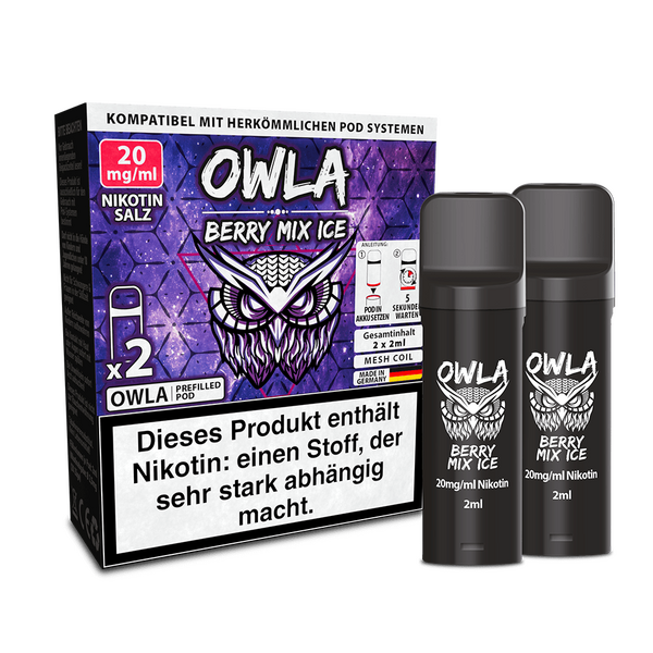 OWLA Pod - Berry Mix Ice - 20mg Nikotinsalz OWLA Pod - Berry Mix Ice - 20mg Nikotinsalz