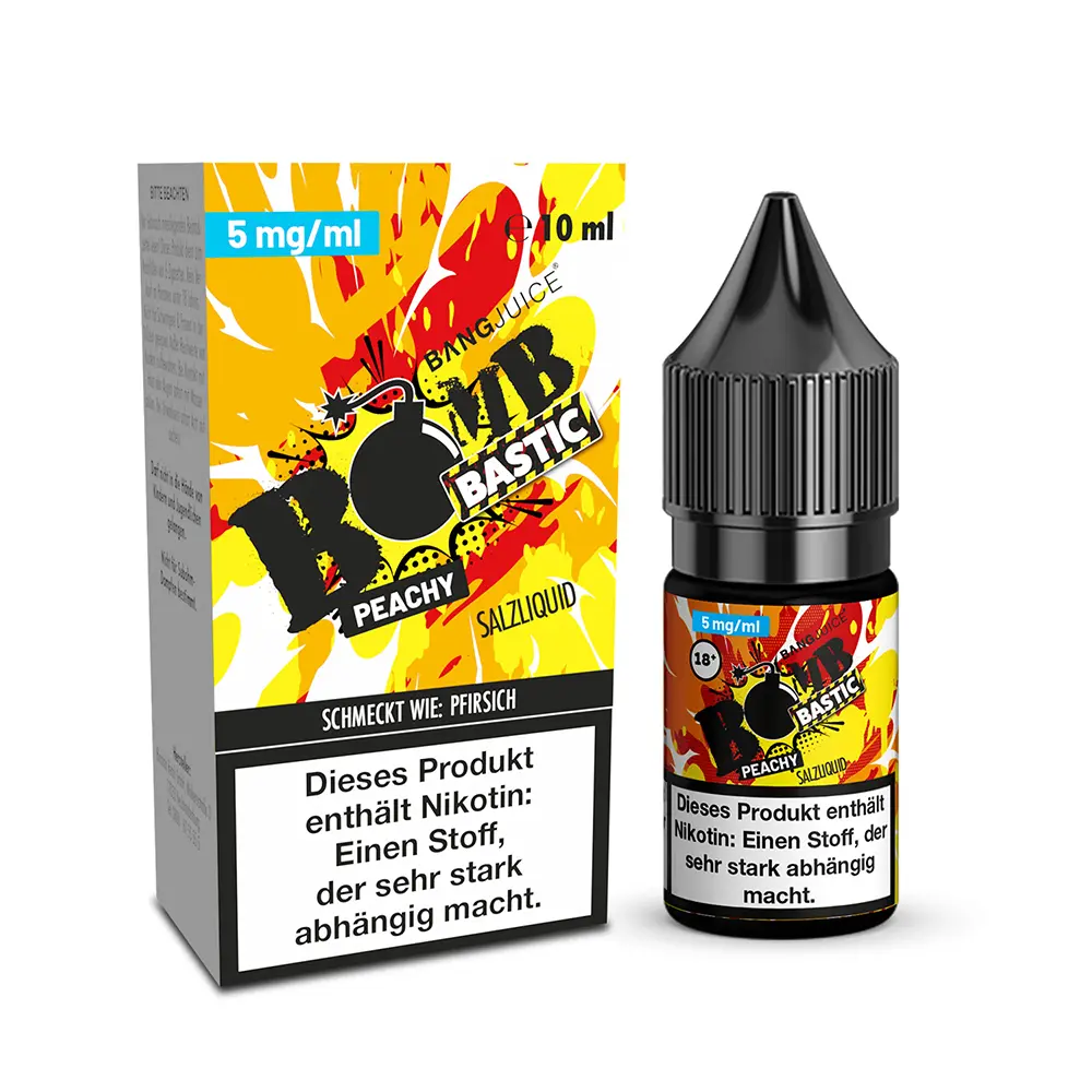 Bang Juice Bomb Bastic Peachy Nic Salt 5mg Bang Juice Bomb Bastic Peachy Nic Salt 5mg