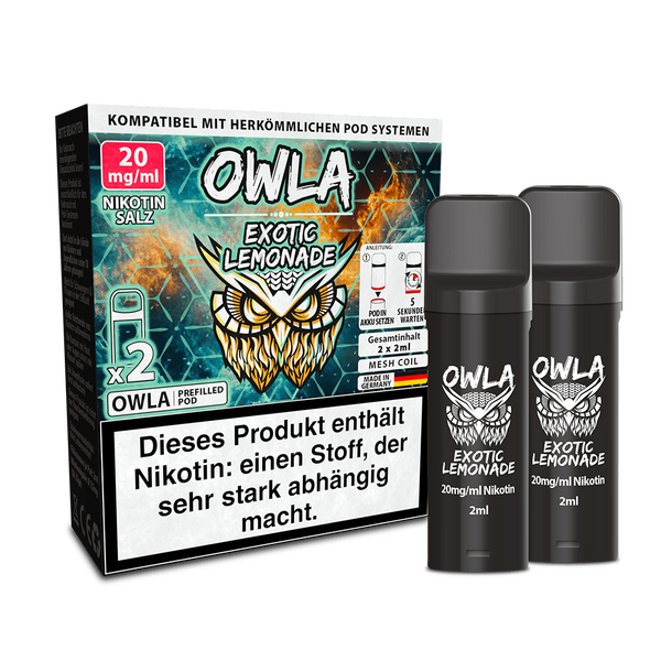 OWLA Pods - Exotic Lemonade - 20mg Nikotinsalz OWLA Pods - Exotic Lemonade - 20mg Nikotinsalz