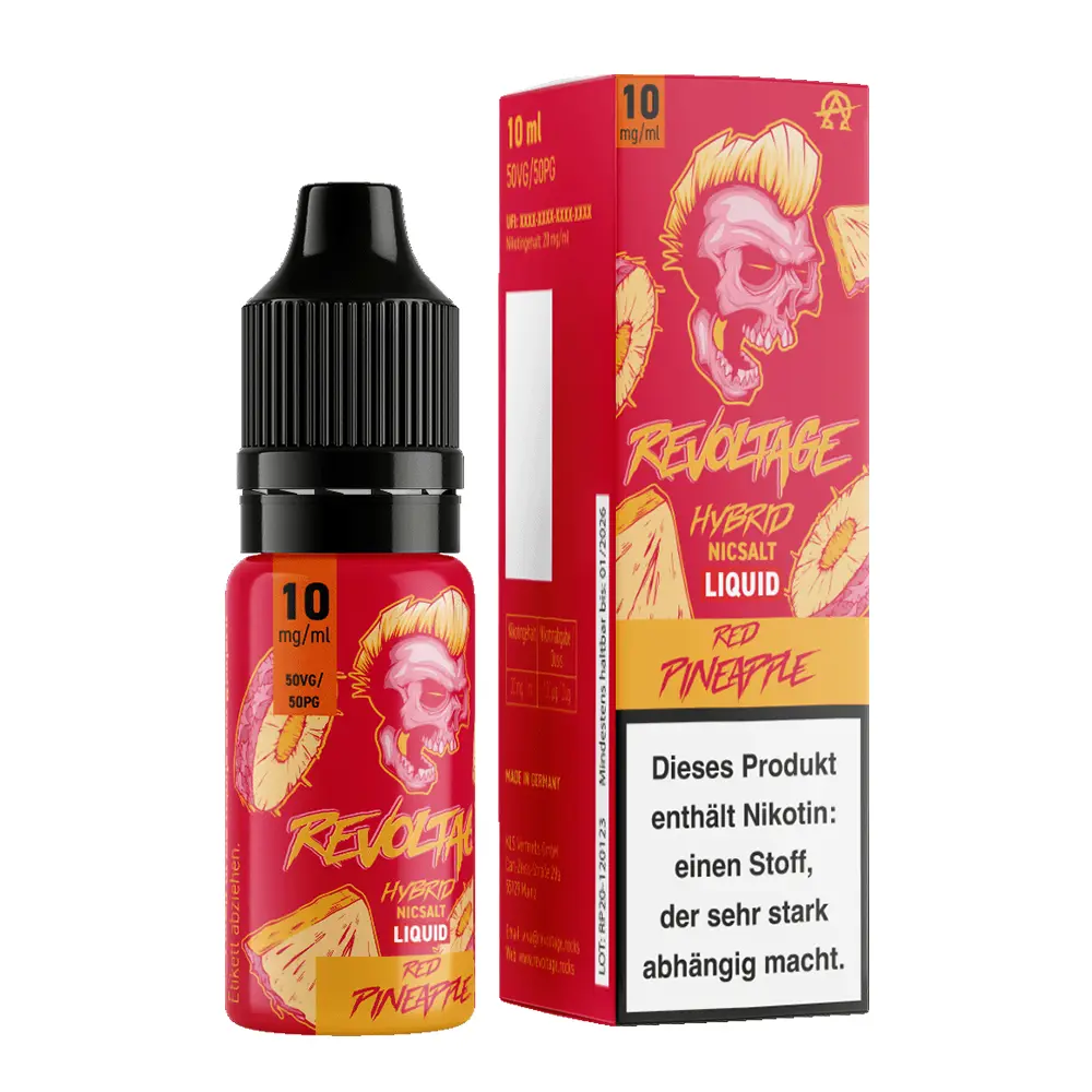 Liquid Red Pineapple - Revoltage Hybrid Nikotinsalz 10mg Liquid Red Pineapple - Revoltage Hybrid Nikotinsalz 10mg