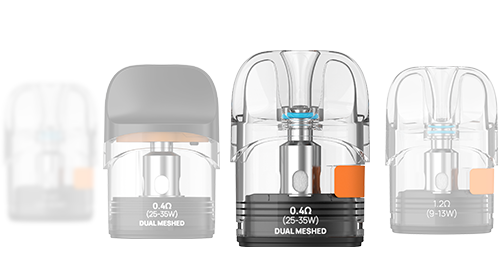 Kompatible Pixo Pods: 0,4 Ohm (25–35 W) Dual Sieb und 1,2 Ohm (9–13 W)