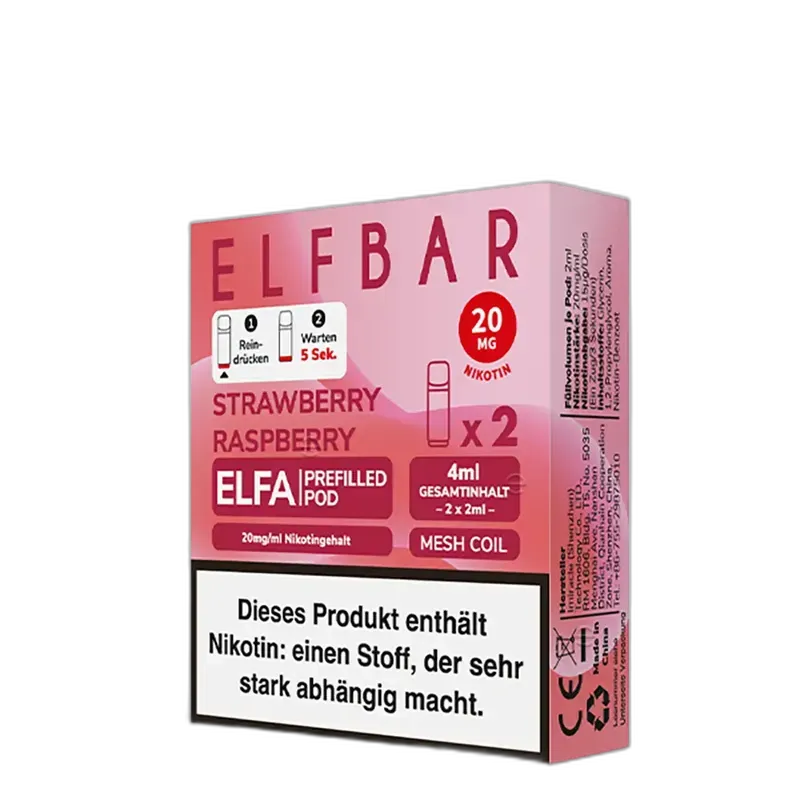 Elfbar - Elfa Pods Strawberry Raspberry Nikotinsalz 20mg