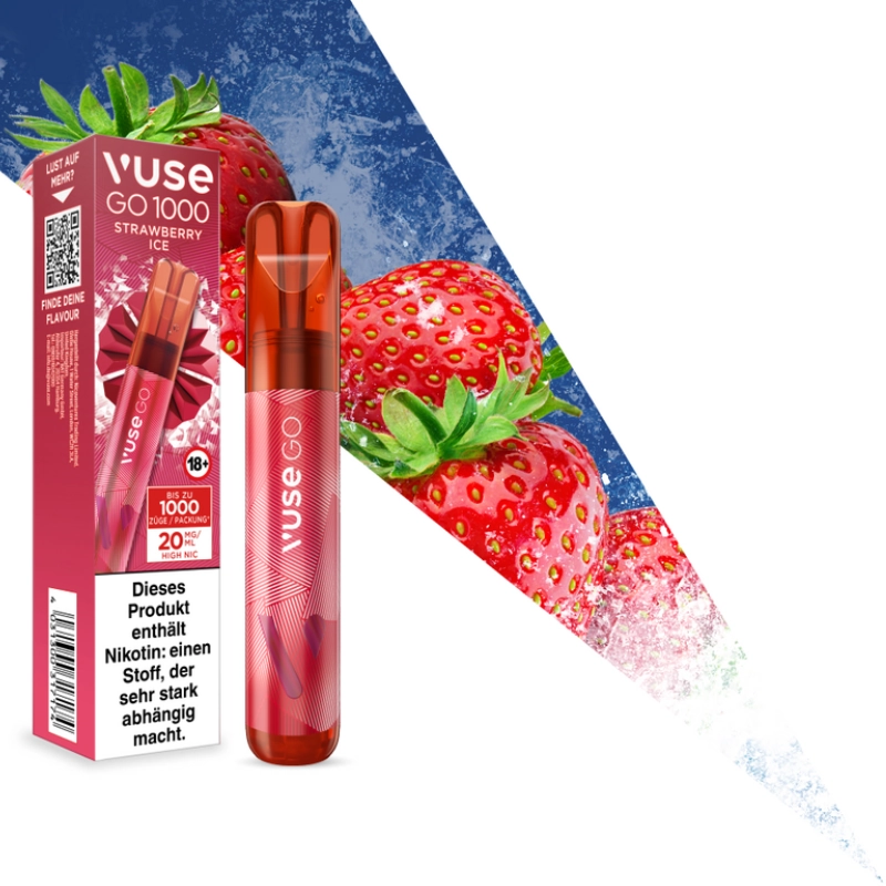 Vuse GO 1000 Strawberry Ice 20mg Vuse GO 1000 Strawberry Ice 20mg