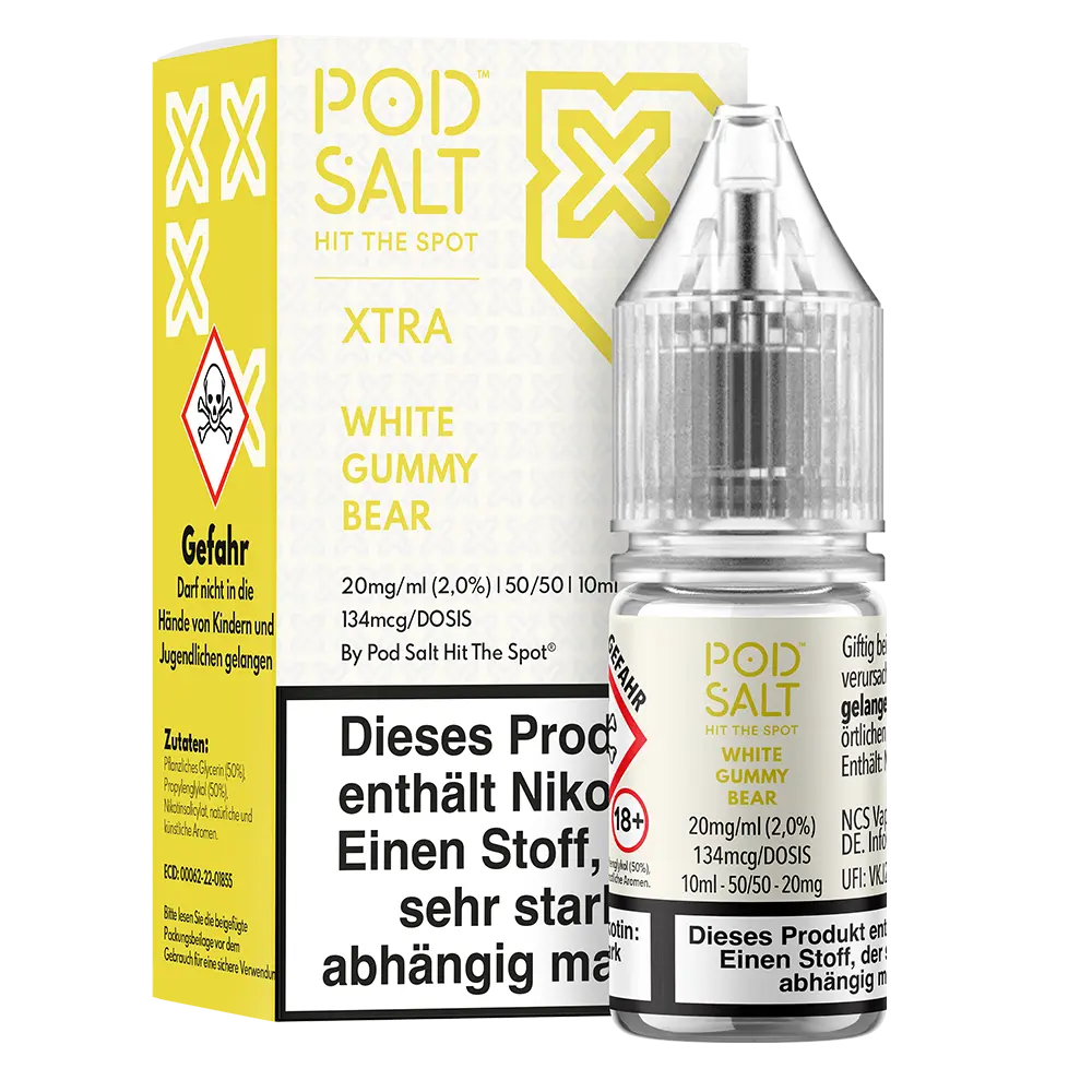 Liquid White Gummy Bear - Pod Salt Xtra Nikotinsalz 20mg Liquid White Gummy Bear - Pod Salt Xtra Nikotinsalz 20mg