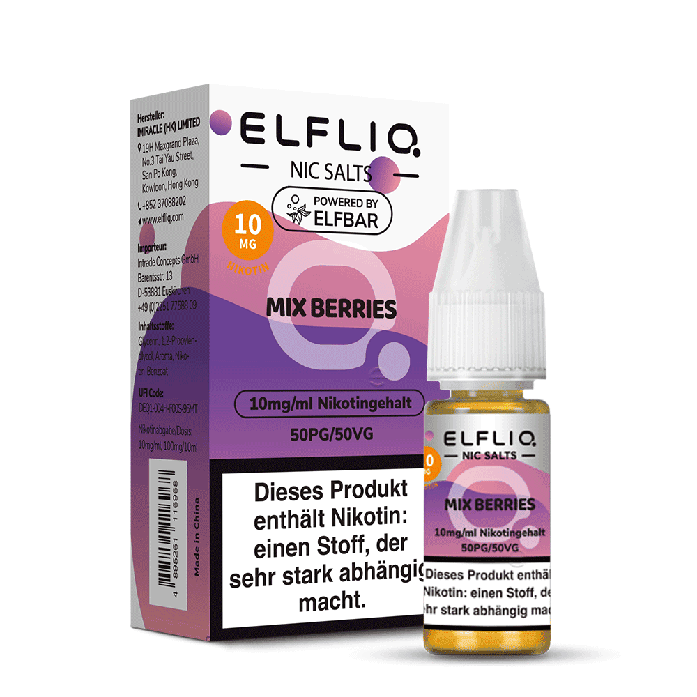 Elfliq by Elfbar Nikotinsalz - Mix Berries - Liquid 10mg 10ml  C