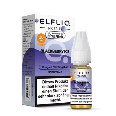Elfliq by Elfbar Nikotinsalz - Blackberry Ice - Liquid 10mg 10ml C Elfliq by Elfbar Nikotinsalz - Blackberry Ice - Liquid 10mg 10ml C