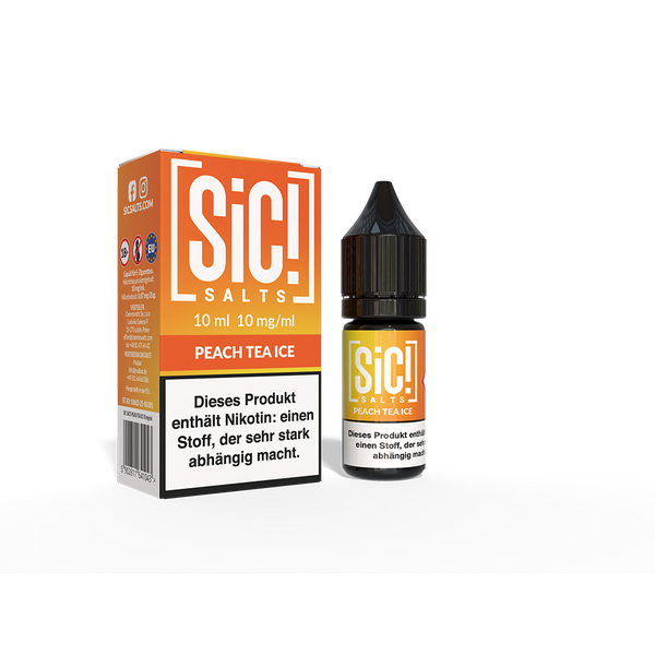 SIC Nikotinsalz - Peach Ice Tea - 10ml Liquid 10mg SIC Nikotinsalz Peach Ice Tea 10ml Liquid 10mg