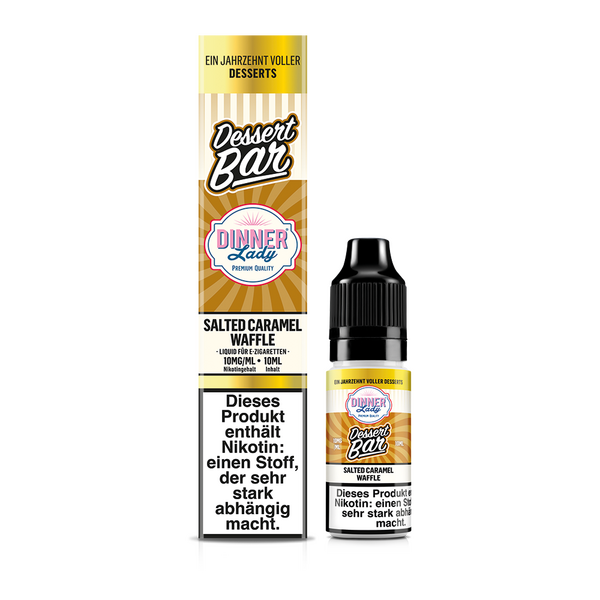 Dinner Lady Nikotinsalz Salted Caramel Waffle 50/50 10ml Liquid 10mg