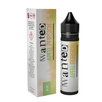 Wanted Aroma Longfill - Apfel Pfirsich - 10ml in 60ml Flasche C Wanted Aroma Longfill - Apfel Pfirsich - 10ml in 60ml Flasche C
