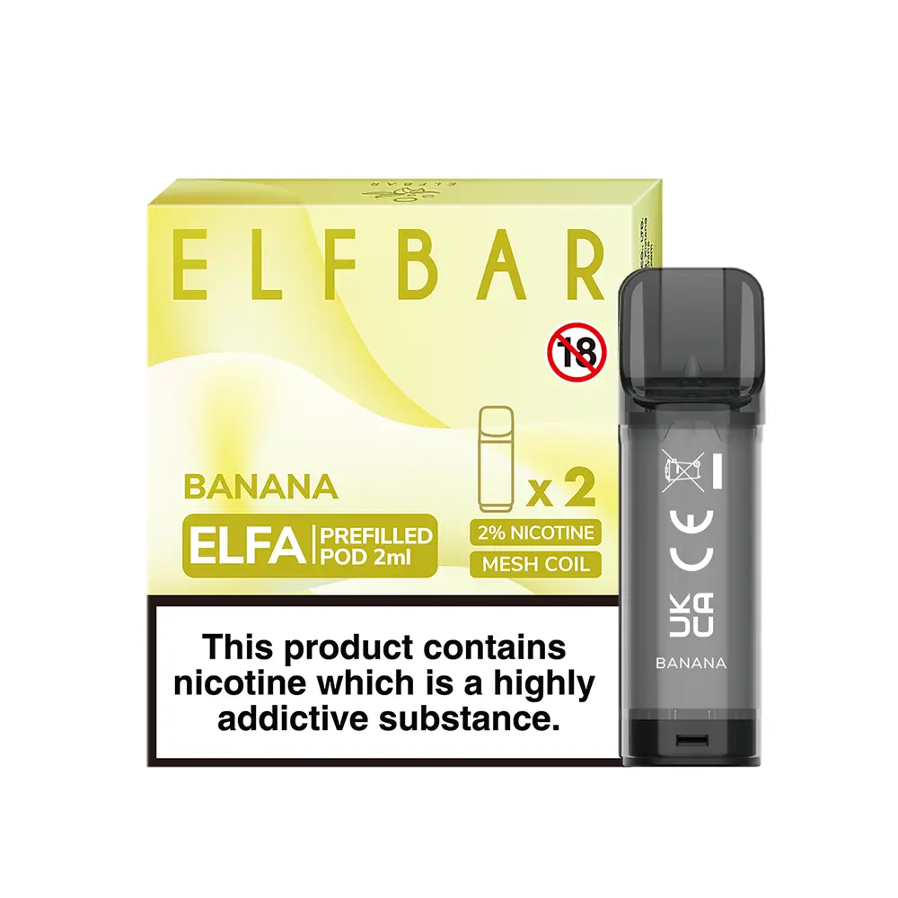 Elfbar - Elfa Pods Banana Nikotinsalz 20mg Elfbar - Elfa Pods Banana Nikotinsalz 20mg