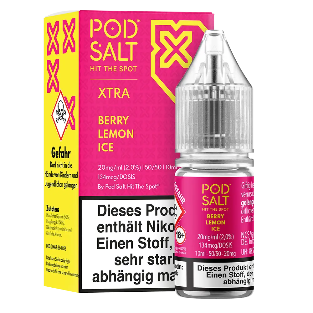 Liquid Berry Lemon Ice - Pod Salt Xtra Nikotinsalz 20mg Liquid Berry Lemon Ice - Pod Salt Xtra Nikotinsalz 20mg