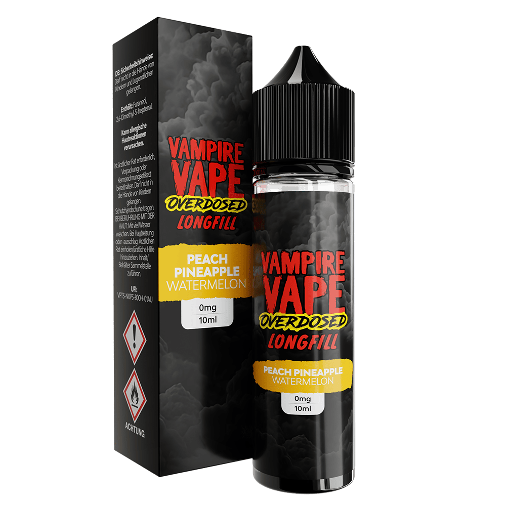 Vampire Vape Longfill - Peach Pineapple Watermelon - 10ml Aroma in 60ml Flasche  C Vampire Vape Longfill - Peach Pineapple Watermelon - 10ml Aroma in 60ml Flasche  C