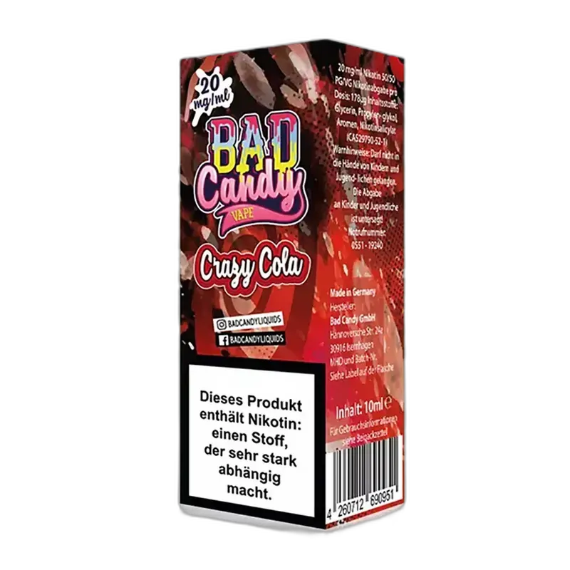 Liquid Crazy Cola - Bad Candy Nikotinsalz 10mg
