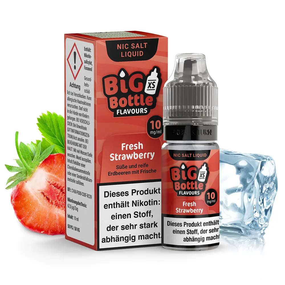 Liquid Fresh Strawberry - Big Bottle Flavours Nikotinsalz 10mg Liquid Fresh Strawberry - Big Bottle Flavours Nikotinsalz 10mg