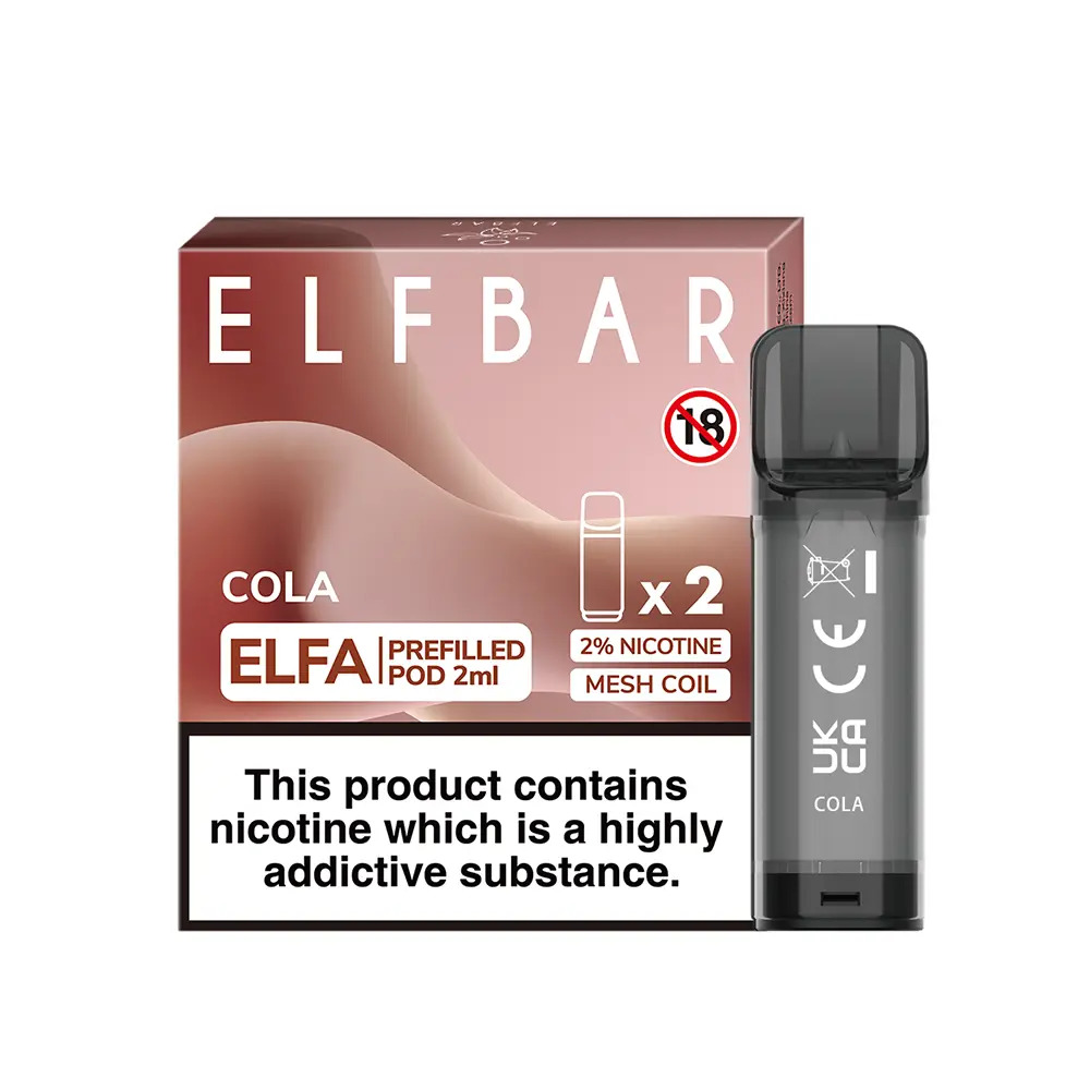 Elfbar - Elfa Pods Cola Nikotinsalz 20mg Elfbar - Elfa Pods Cola Nikotinsalz 20mg